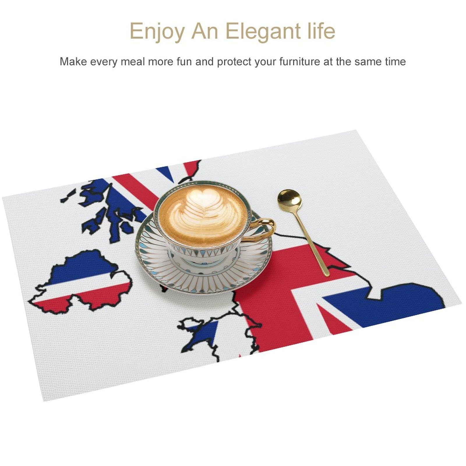 Amazon｜ランチョンマット イギリス 国旗 テーブルマット 4枚1組